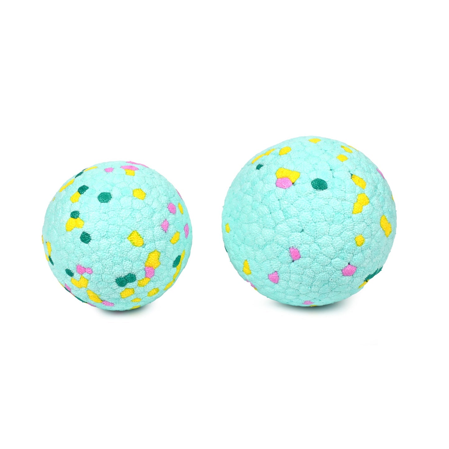 Tough Ball 3 Pack Small - Teal Confetti