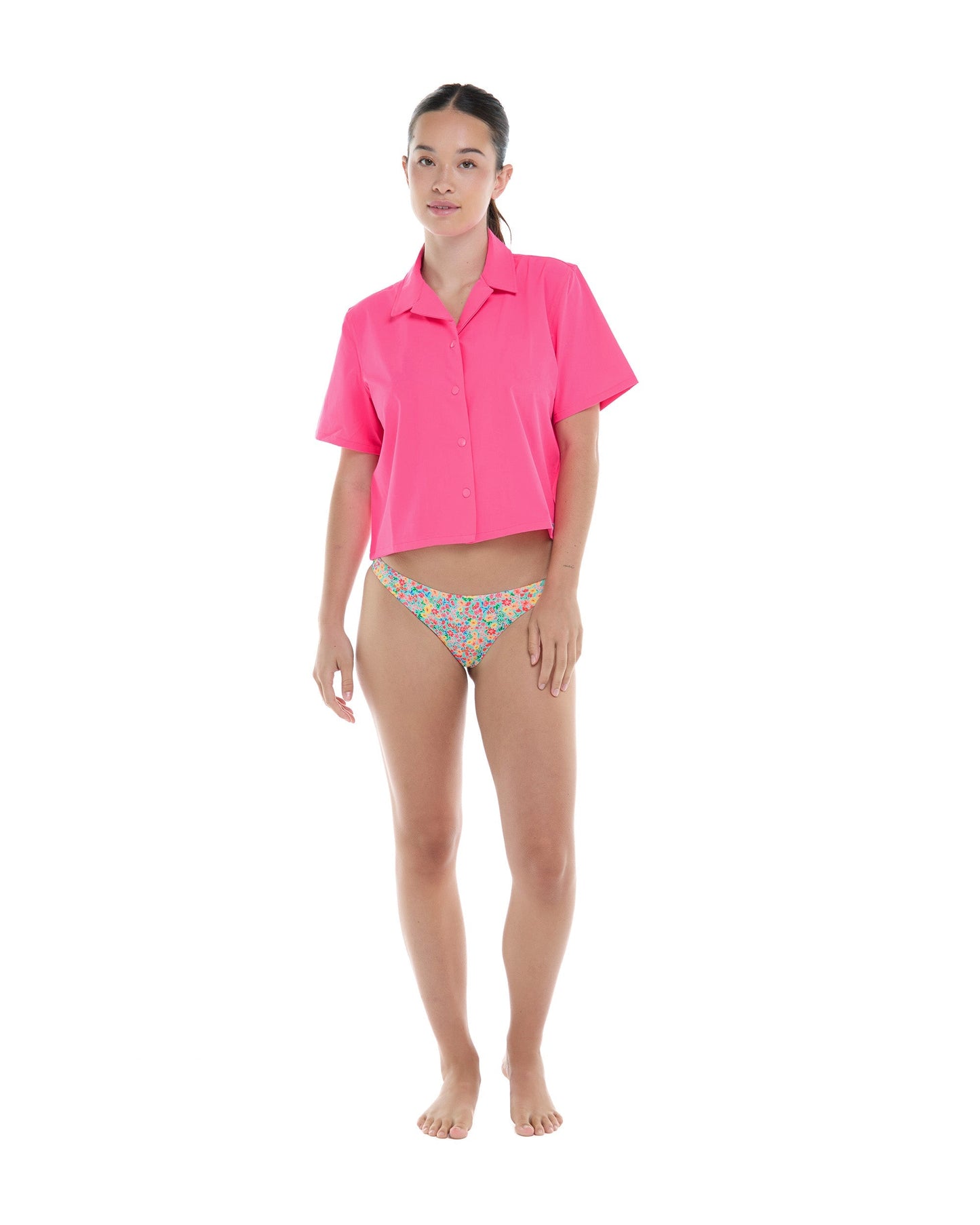Lalancha Short Sleeve Surf Shirt - Bubble Gum