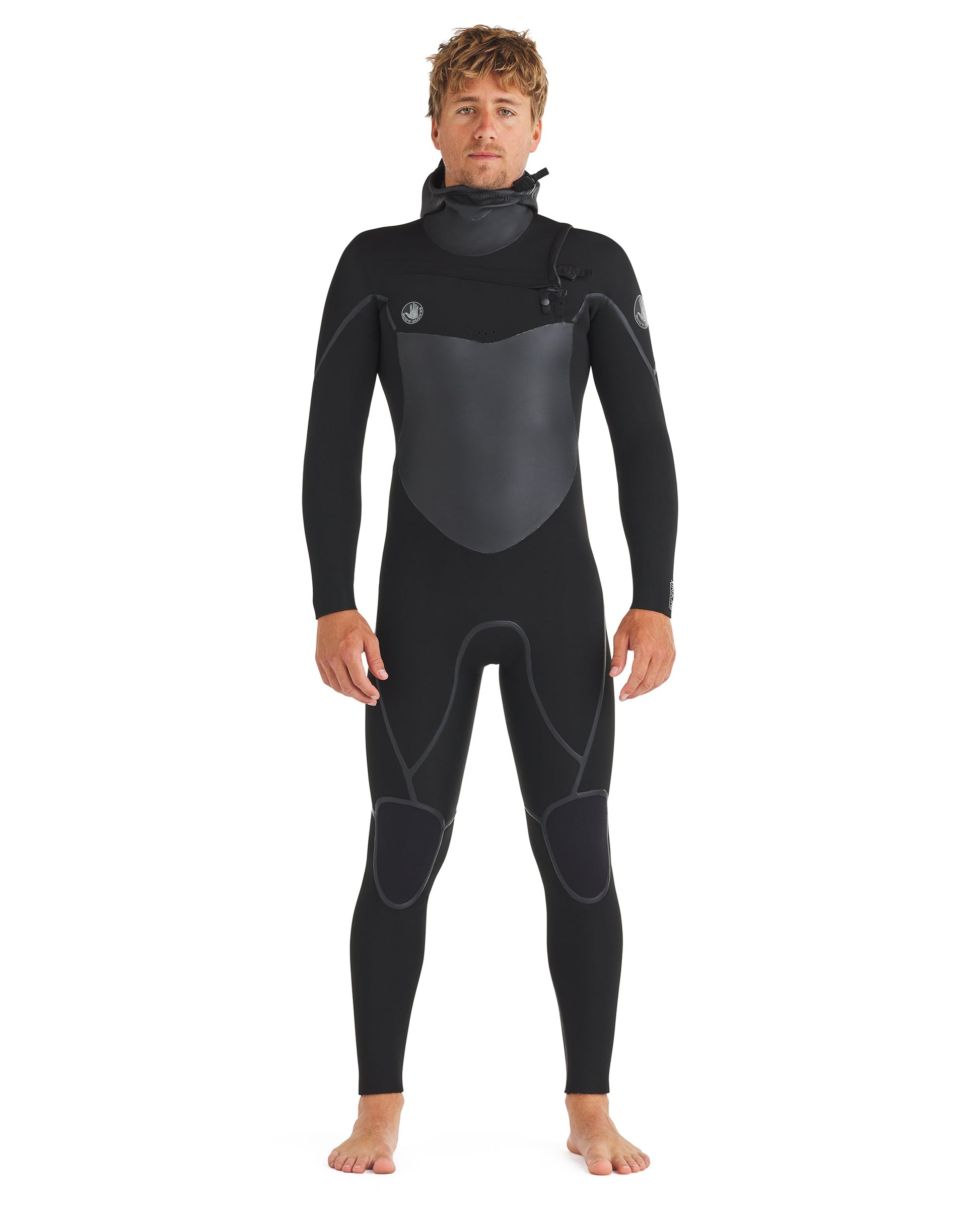 Phoenix 5.5/4.5mm Men's Chest-Zip Hooded Fullsuit - Black