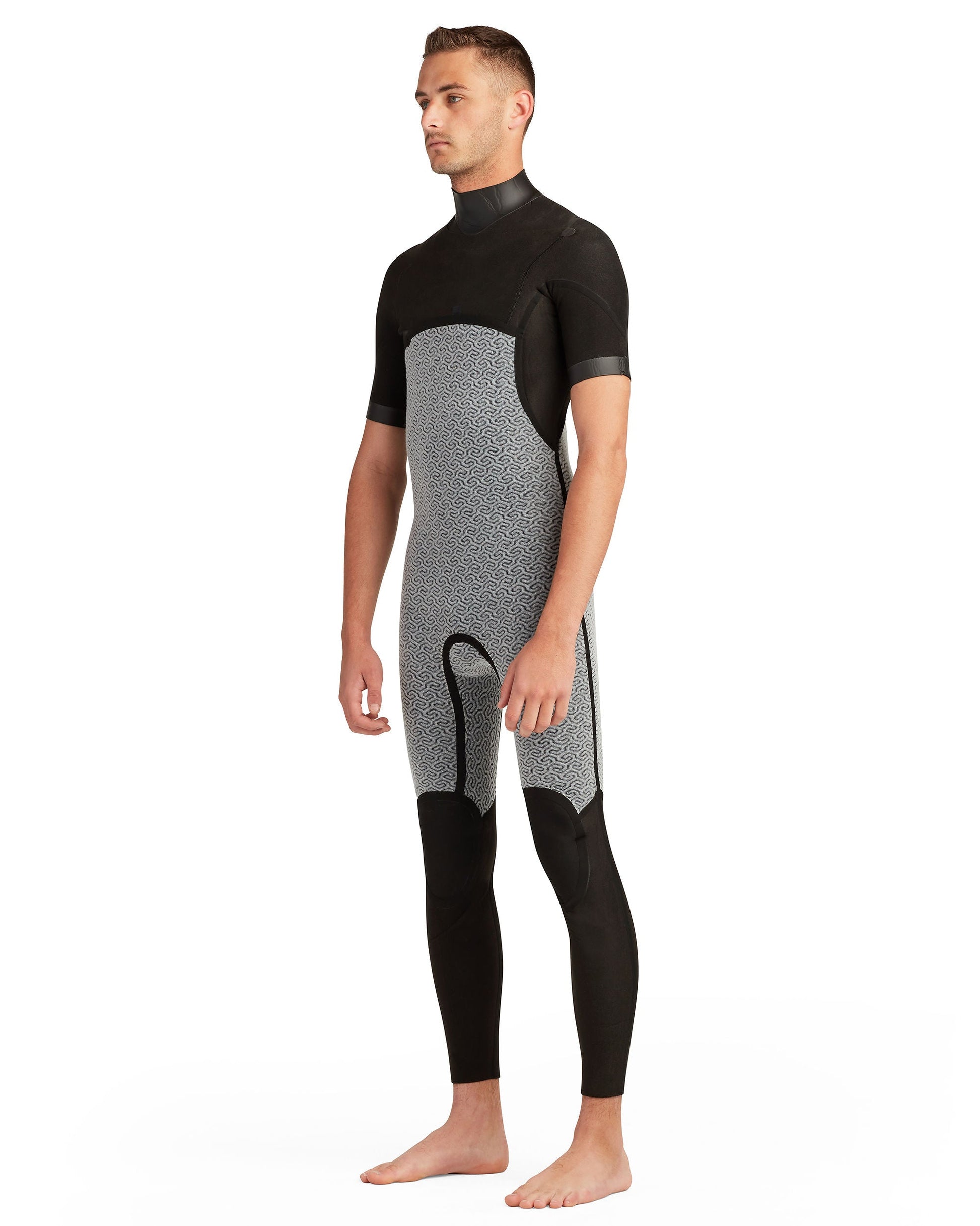 Men's Variant 2/2mm Short Arm Chest-Zip Fullsuit - Black