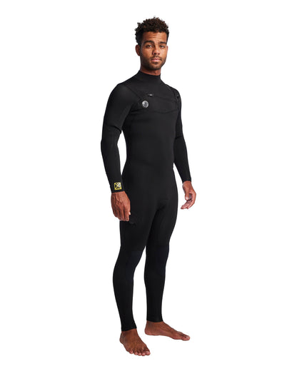 Men's Gold Cell 3/2mm Slant Zip Fullsuit - Black