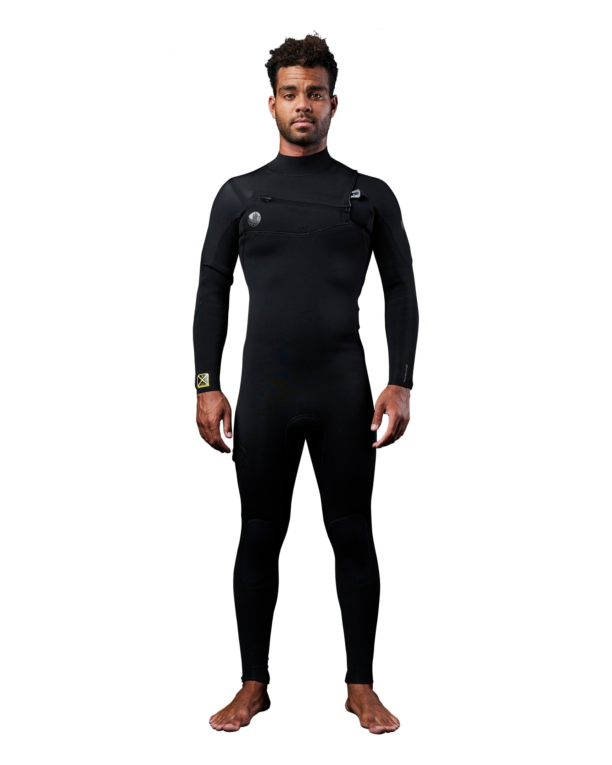 Men's Gold Cell 3/2mm Slant Zip Fullsuit - Black