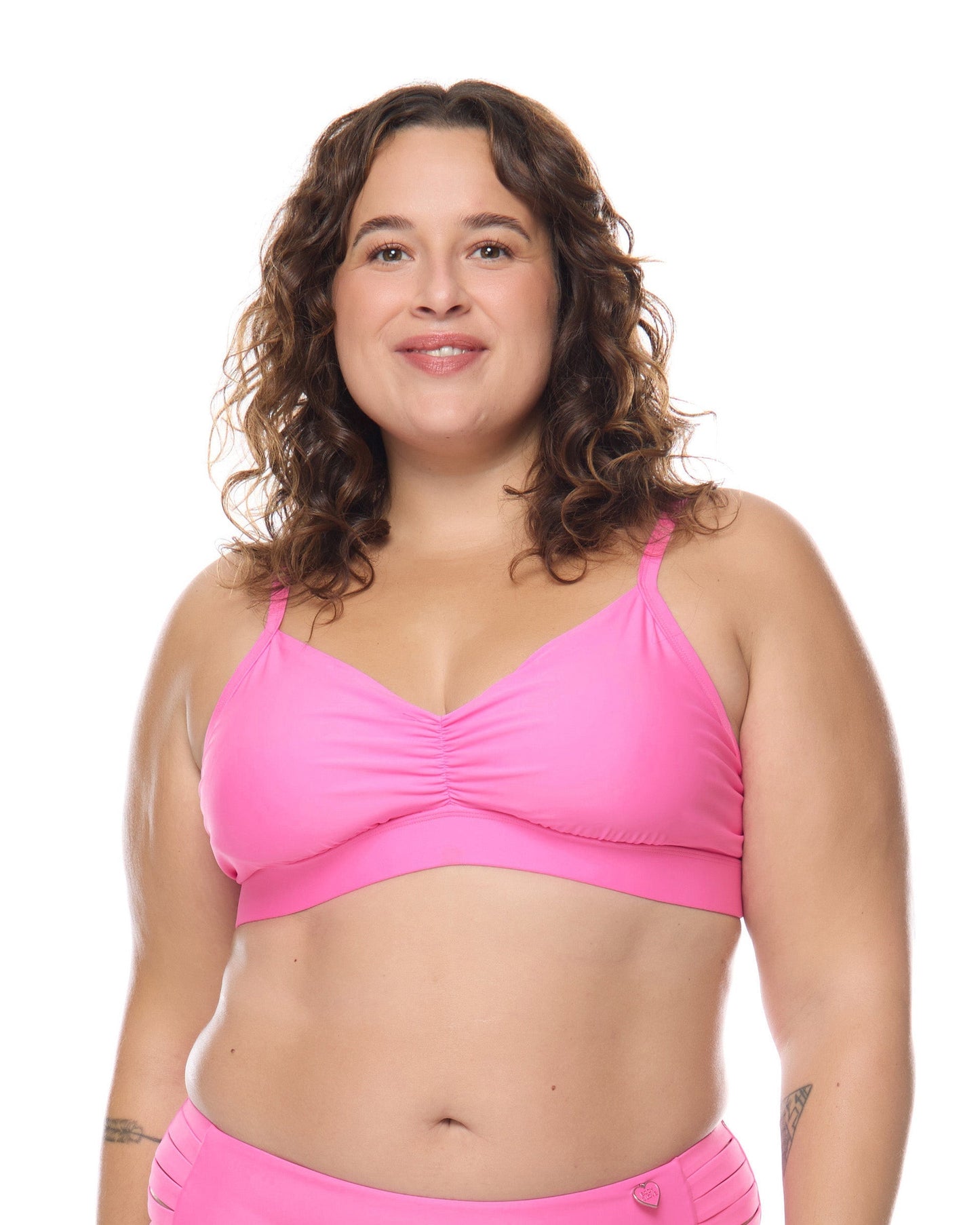 Smoothies Drew Plus Size Swim Top - Sugar Plum