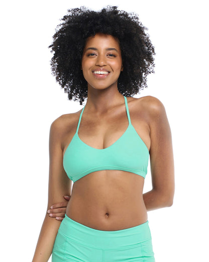 Smoothies Ruth Fixed Triangle Swim Top - Sea Mist