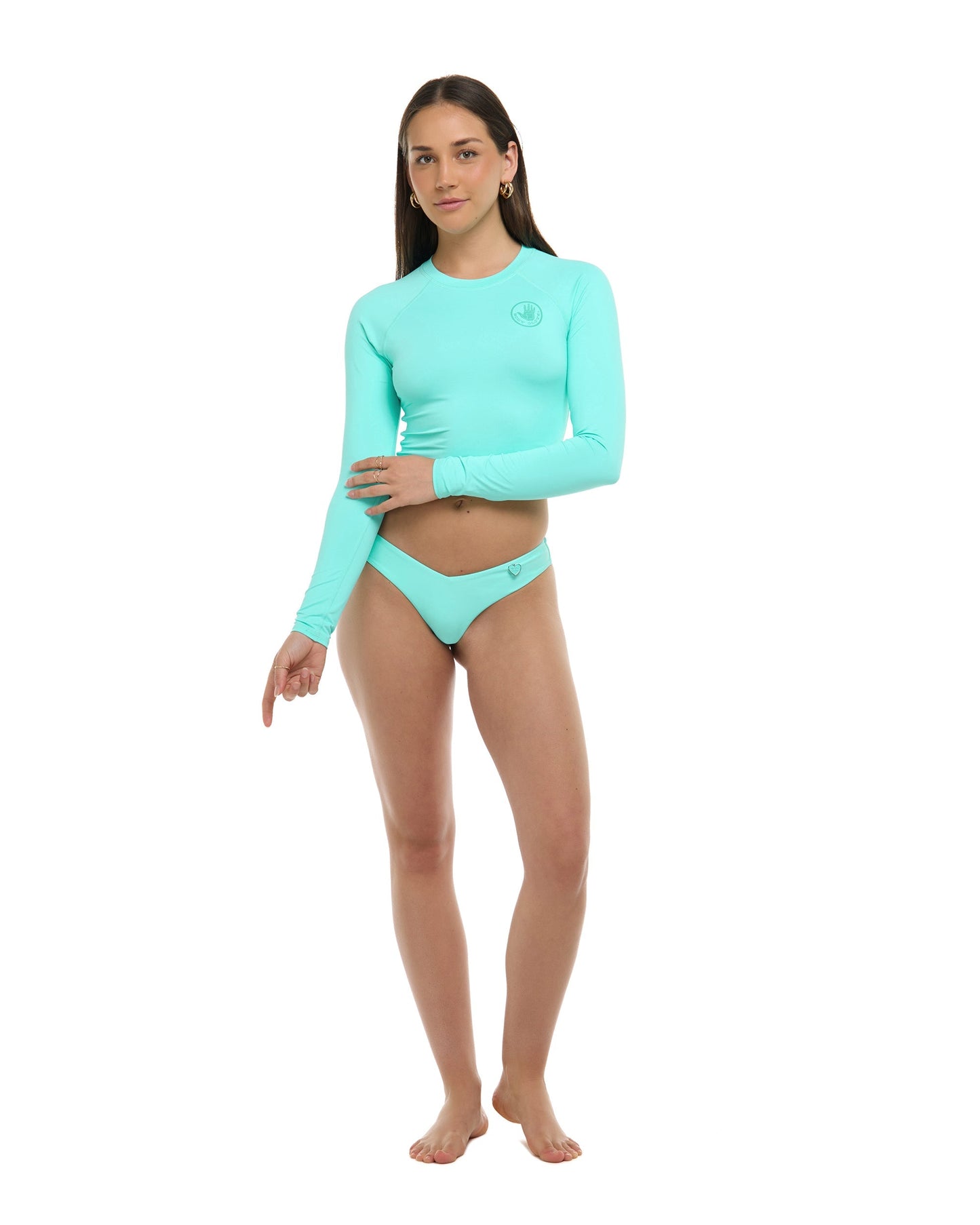 Smoothies Let It Be Cross-Over Rash Guard - Sea Mist