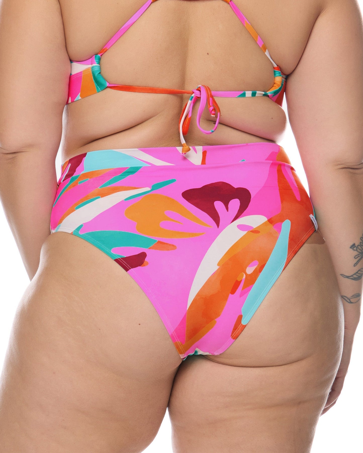 Hype Marlee Plus Size High-Waist Bikini Bottom - Multi / Hype