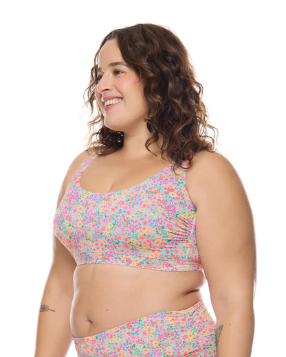Estella Amore Plus Size Scoop Bikini Top - Sea Mist