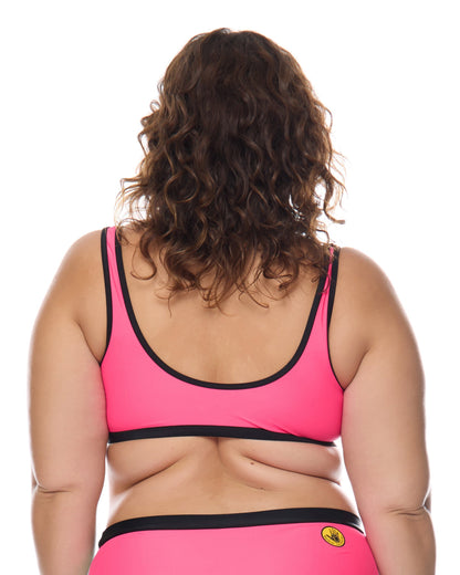 Groove You Spin Me Plus Size Crop Top - Groove / Bubble Gum