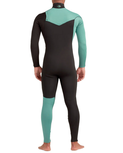 Variant 3/2mm Men's Chest-Zip Fullsuit - Black/Green