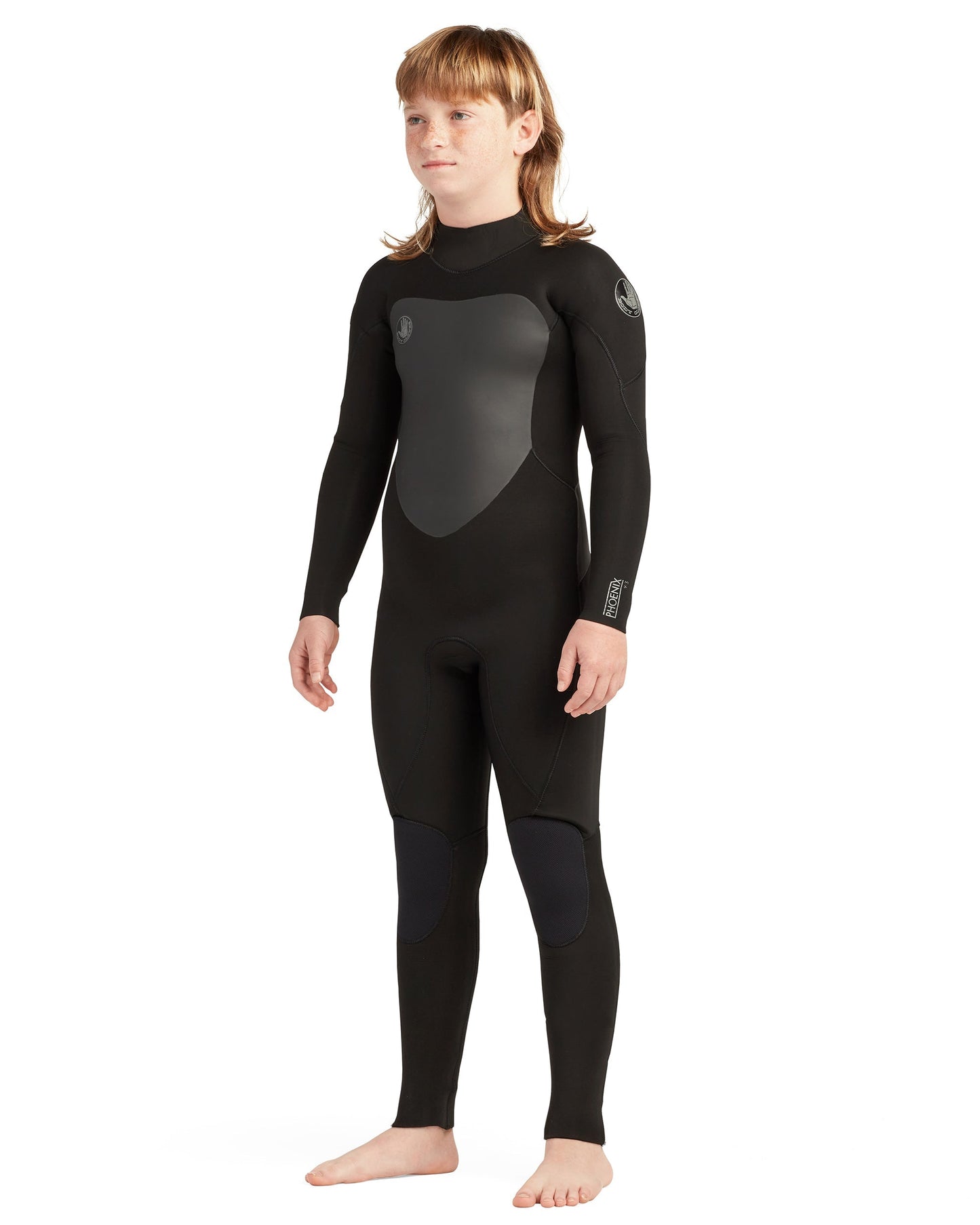Phoenix 3/2mm Back-Zip Youth Fullsuit - Black