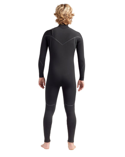 Red Cell 4/3mm Men's Chest-Zip Fullsuit - Black
