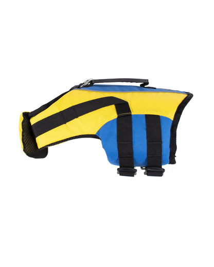Ripstop Pet Life Jacket - Yellow / Blue